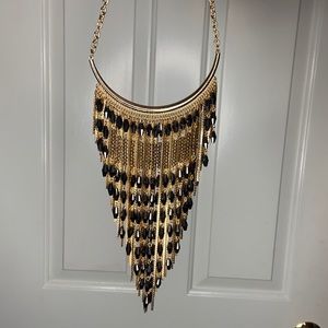 Chunky Black & Gold Necklace
